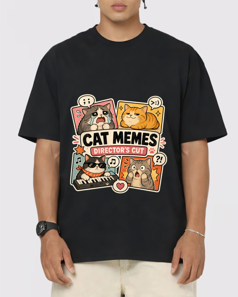 Cat Memes Director's Cut Graphic T-Shirt