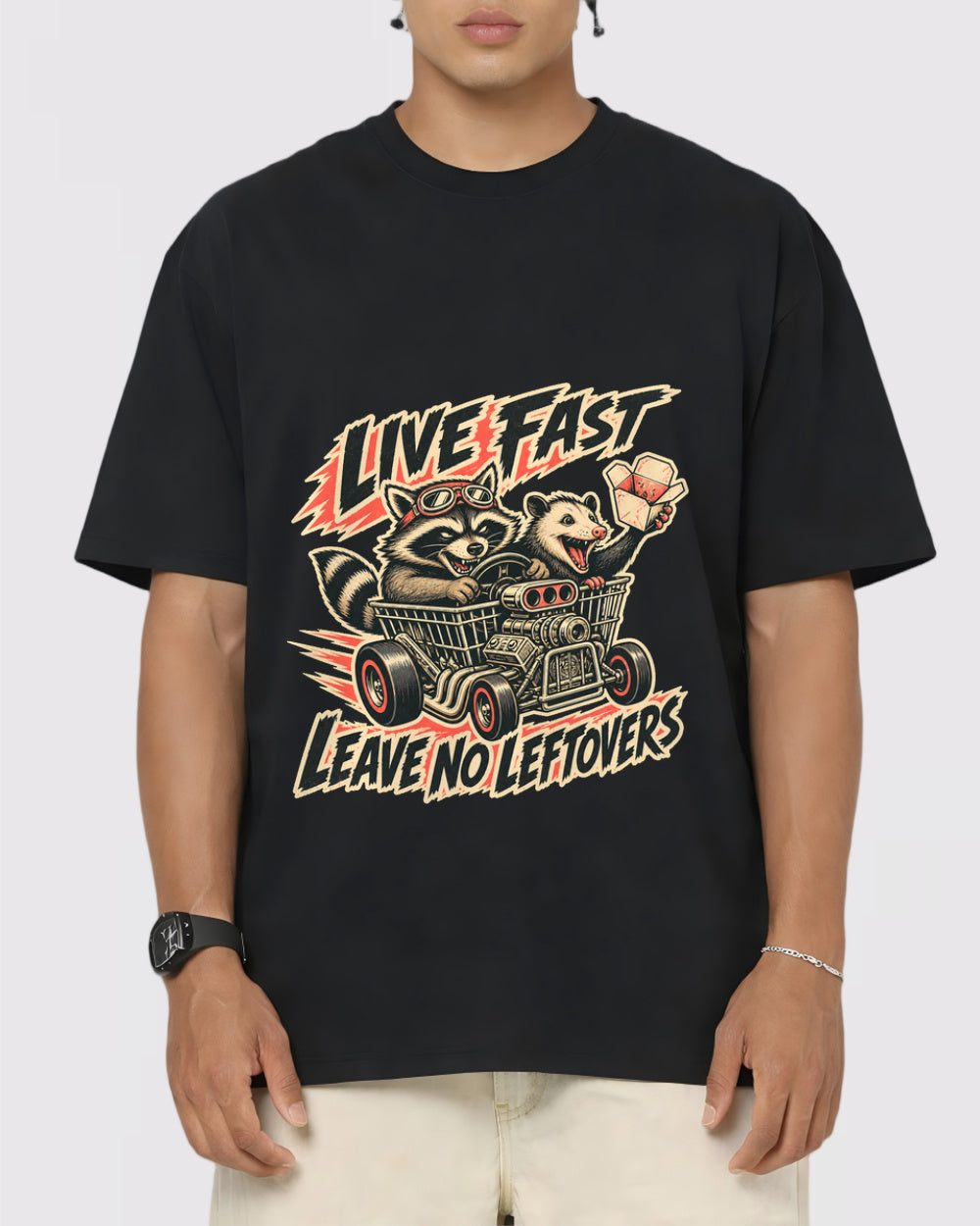 Live Fast Possum Graphic T-Shirt