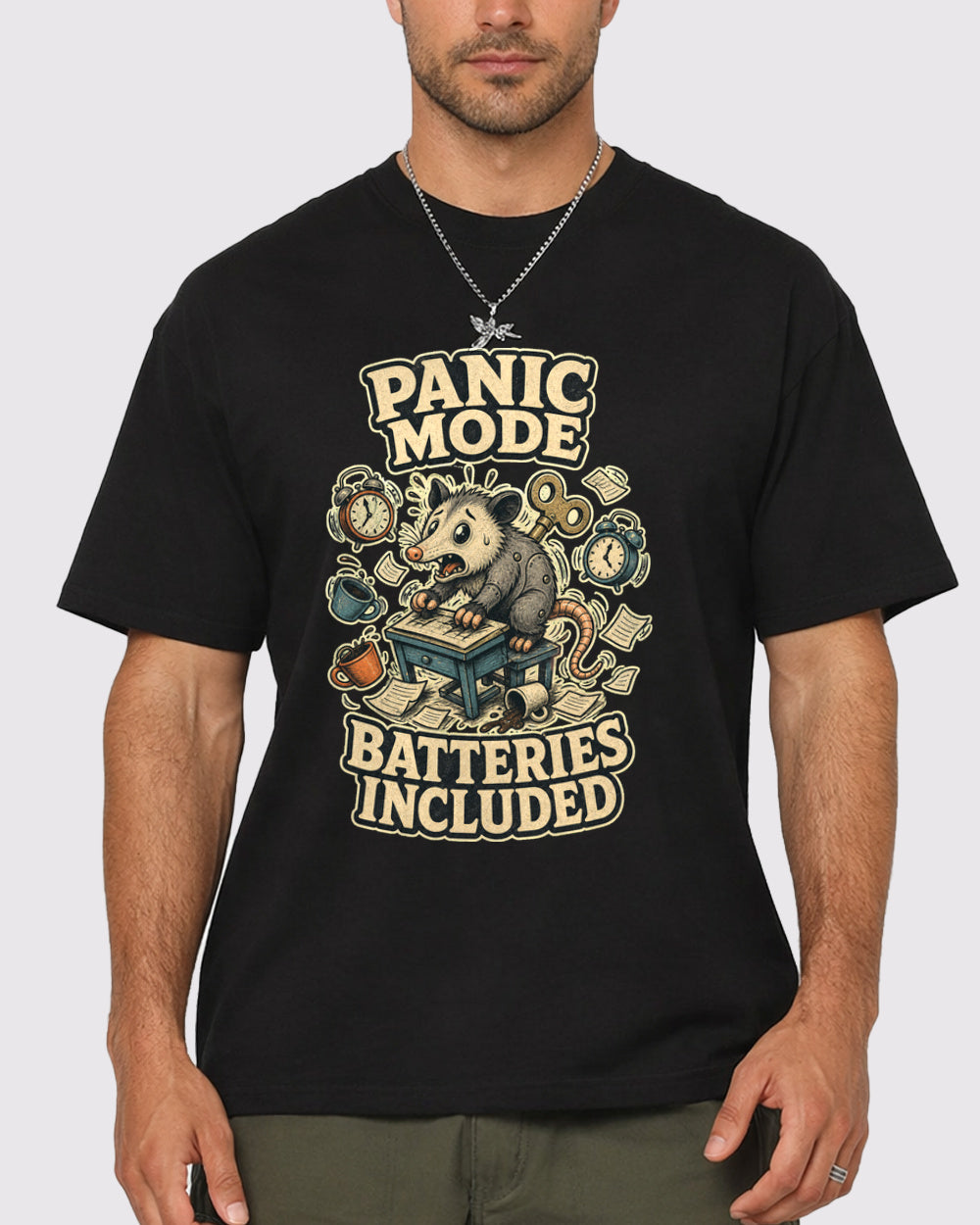 Panic Mode Possum Graphic T-Shirt