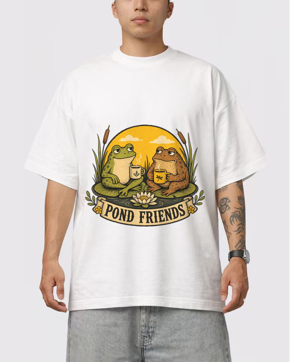 Pond Friends Frogs Graphic T-Shirt