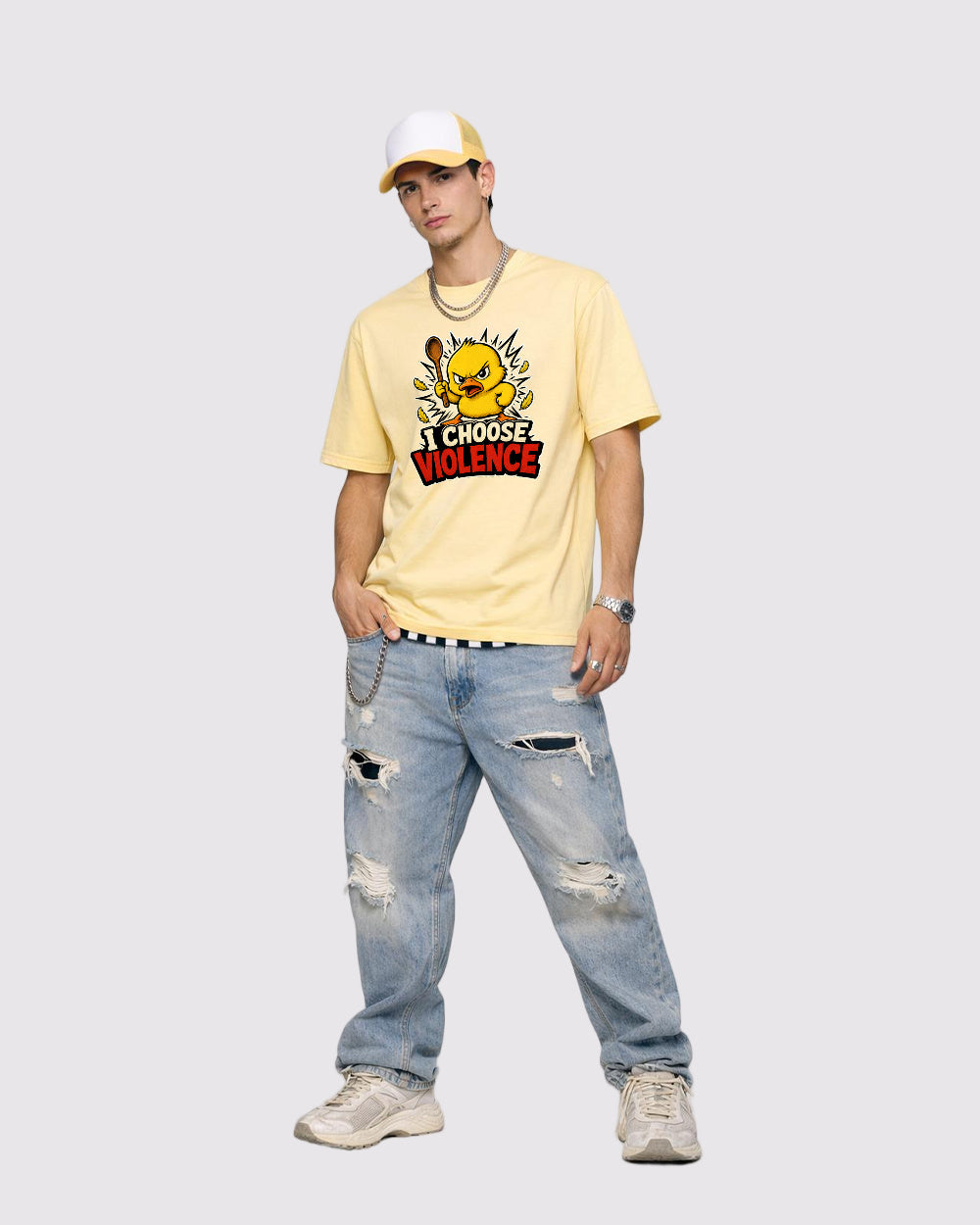 I Choose Violence Duck Graphic T-Shirt