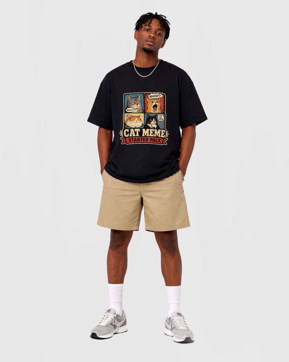 Cat Meme Starter Pack Graphic T-Shirt