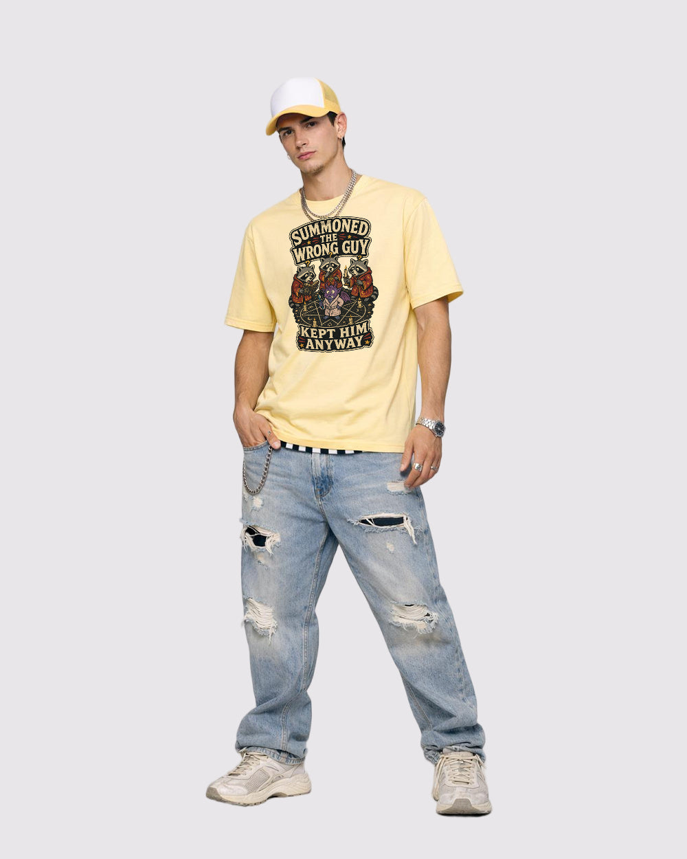 Wrong Guy Raccoons Graphic T-Shirt
