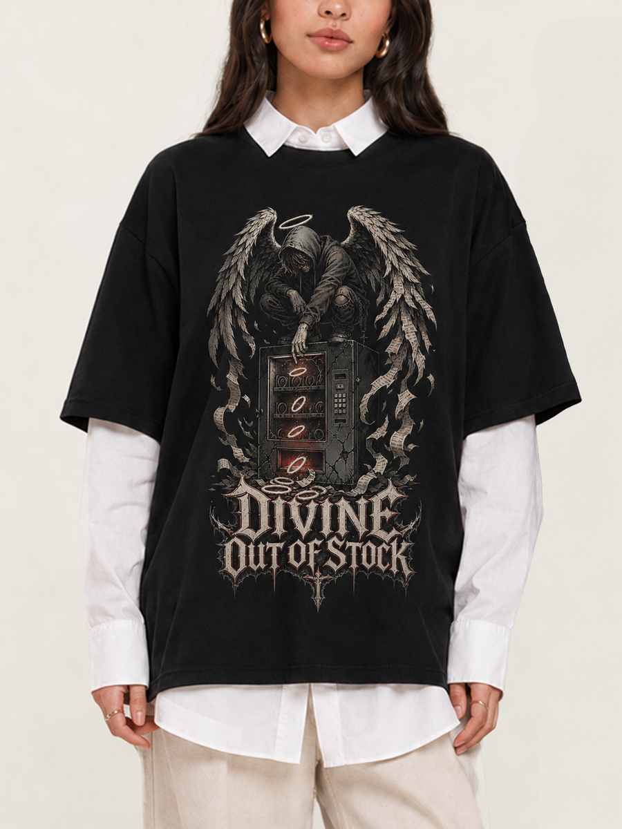 Divines Out Of Stock Dark Graphic T-Shirt