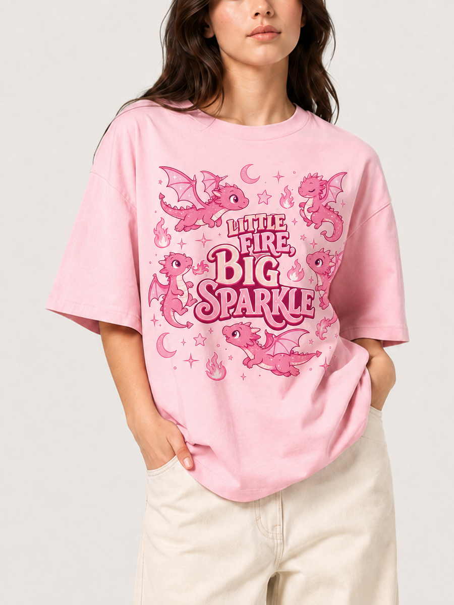Little Fire, Big Sparkle Animal Graphic T-Shirt