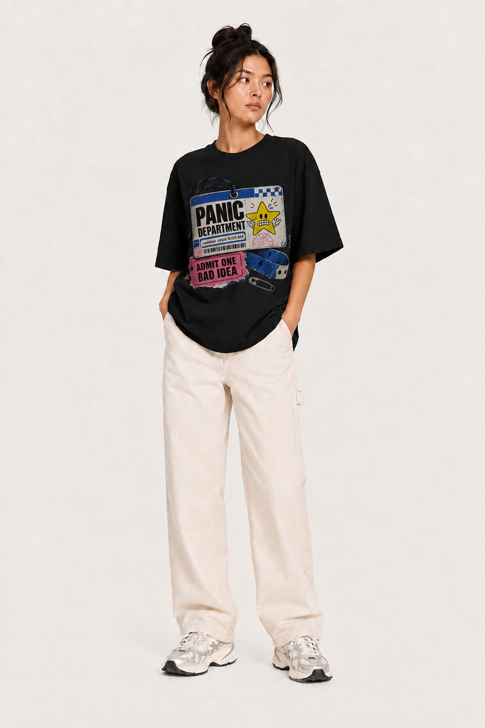 Panic Department, Admit One Bad Idea Funny Graphic T-Shirt