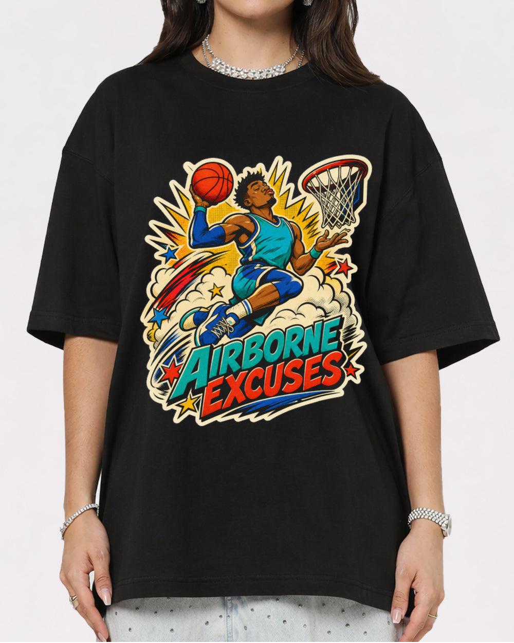 Airborne Excuses Sports Graphic T-Shirt, primary front view, image 1