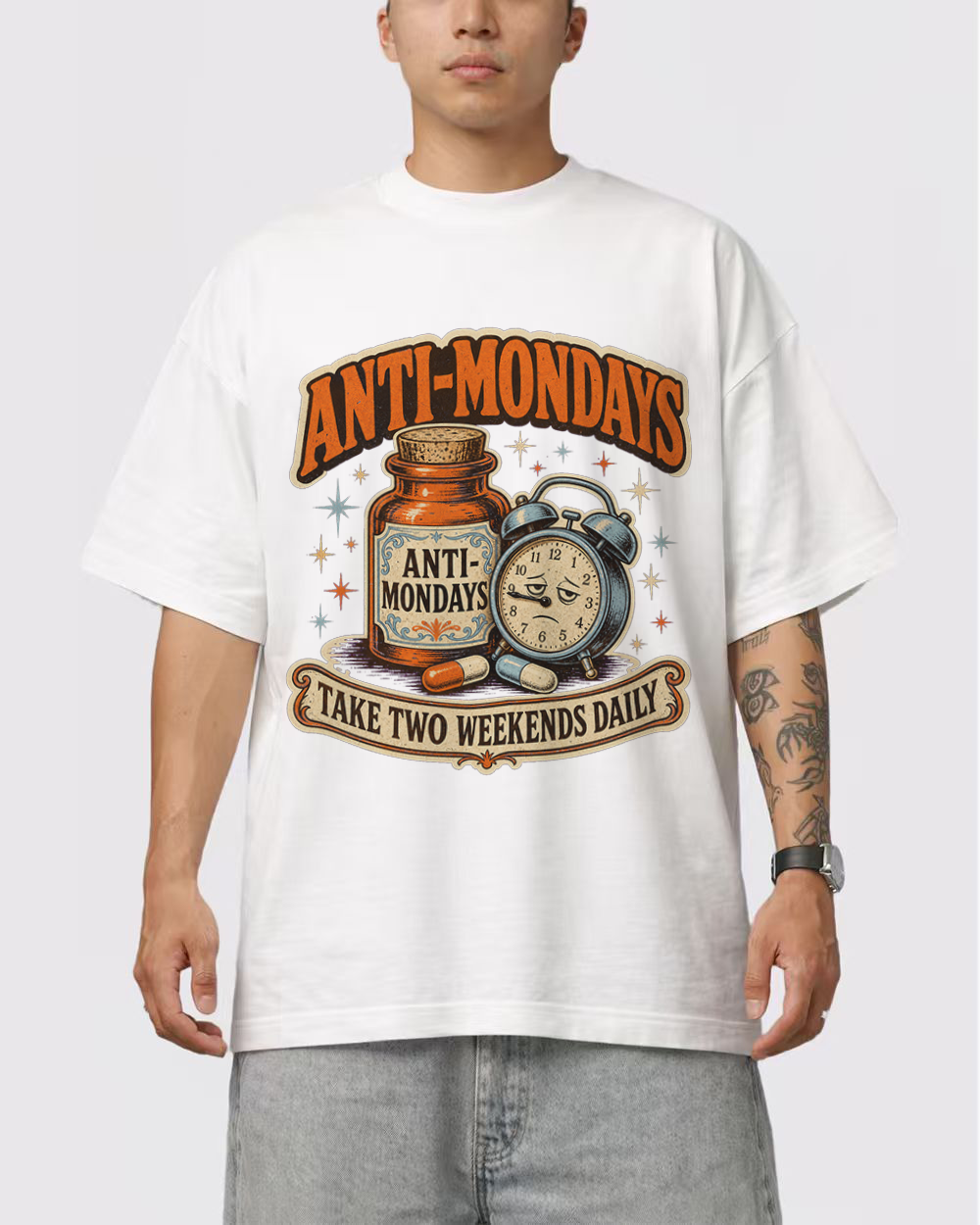 Anti Mondays Retro Graphic T-Shirt, primary front view, image 1