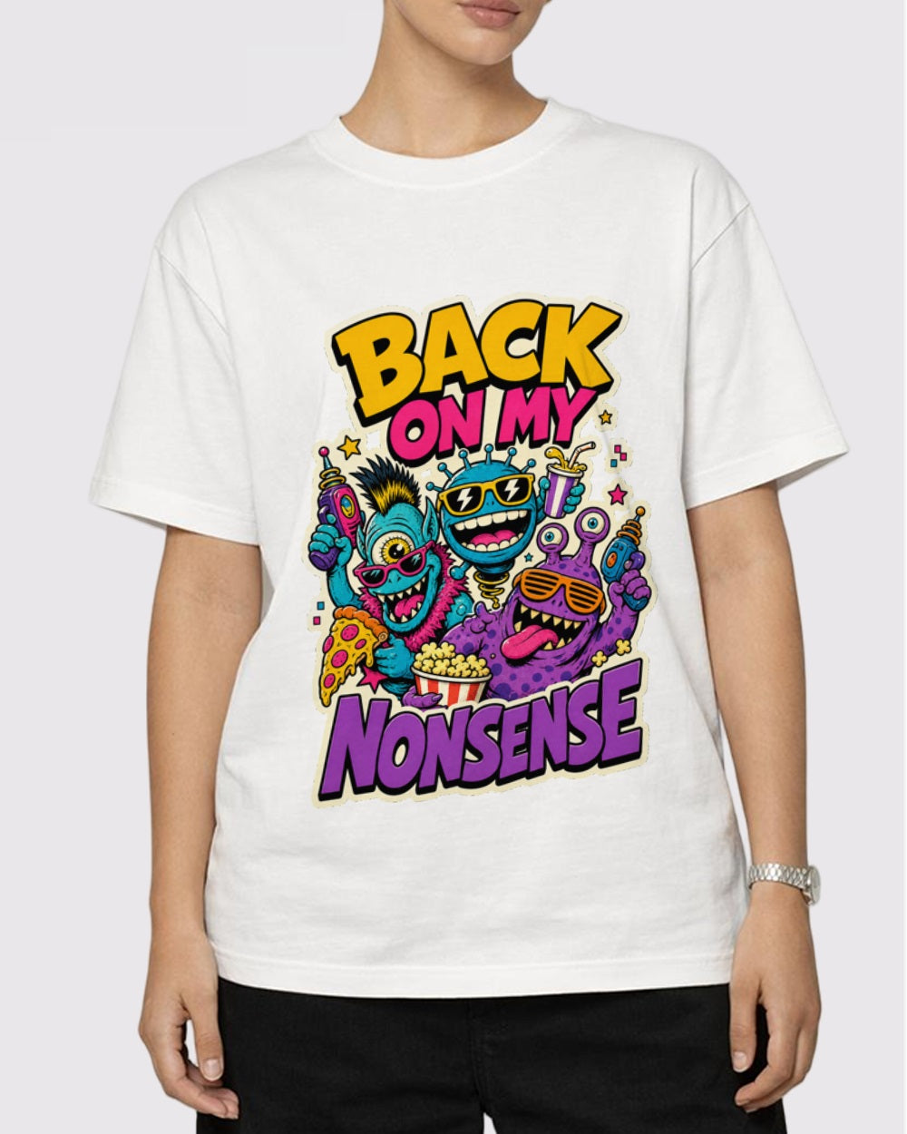 Back on My Nonsense Gaming Graphic T-Shirt, primary front view, image 1