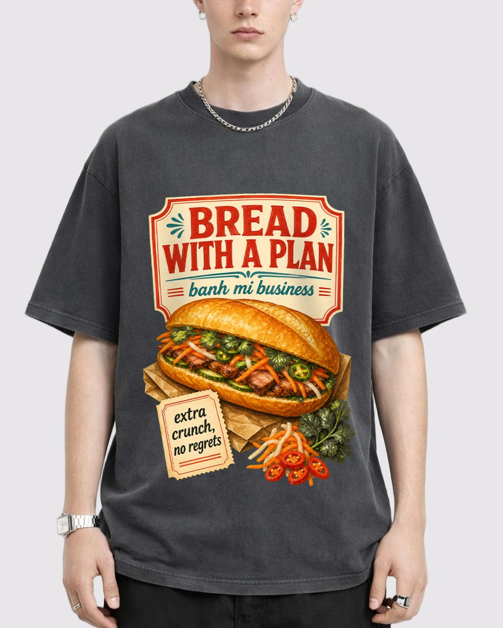 White Bread with a Plan Graphic T-Shirt primary front view 1 image