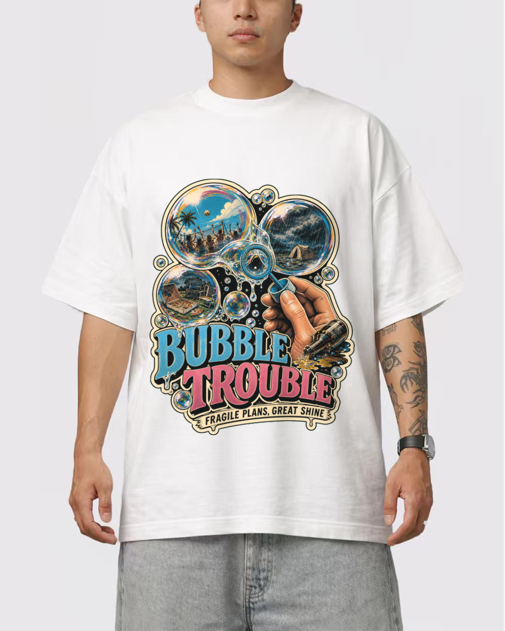 Bubble Trouble Nature Graphic T-Shirt, primary front view, image 1