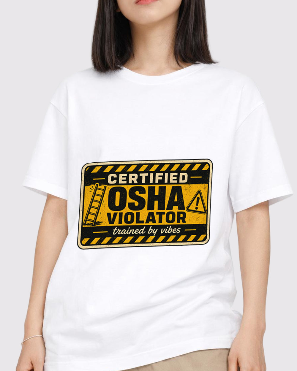 Certified OSHA Violator Pop Culture Graphic T-Shirt, primary front view, image 1