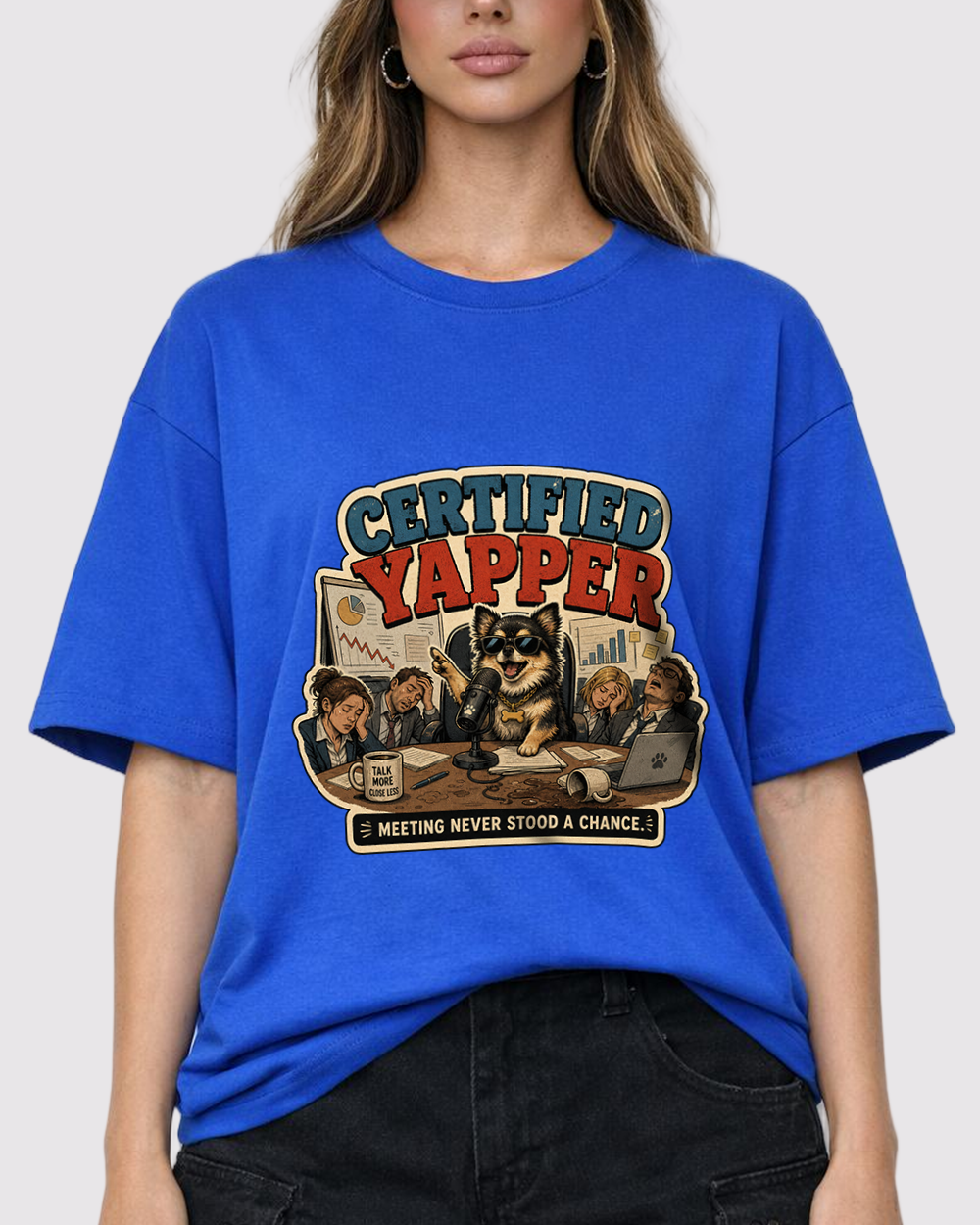 Certified Yapper Retro Graphic T-Shirt, primary front view, image 1