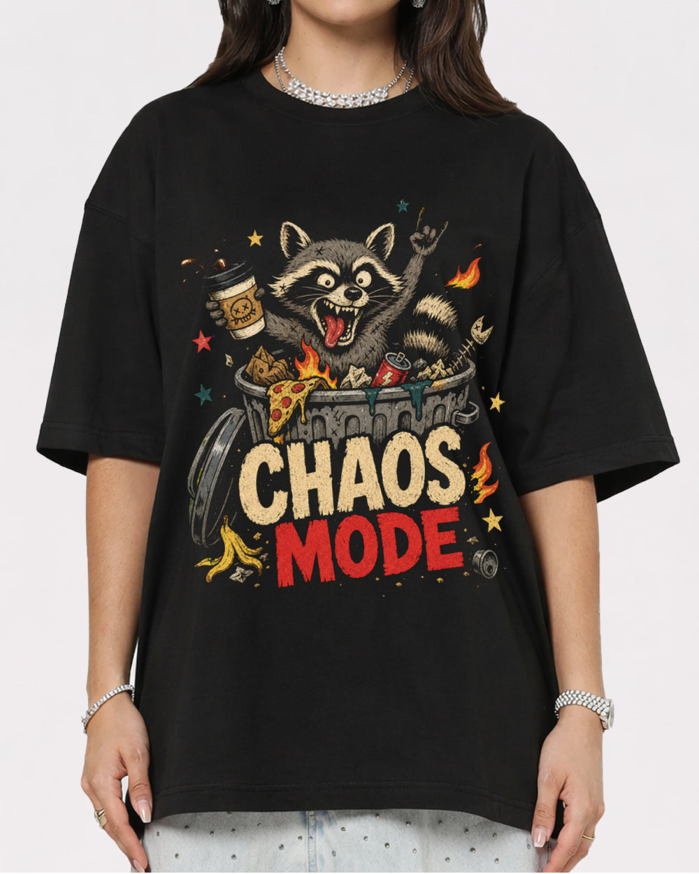 Chaos Mode Funny Graphic T-Shirt, primary front view, image 1