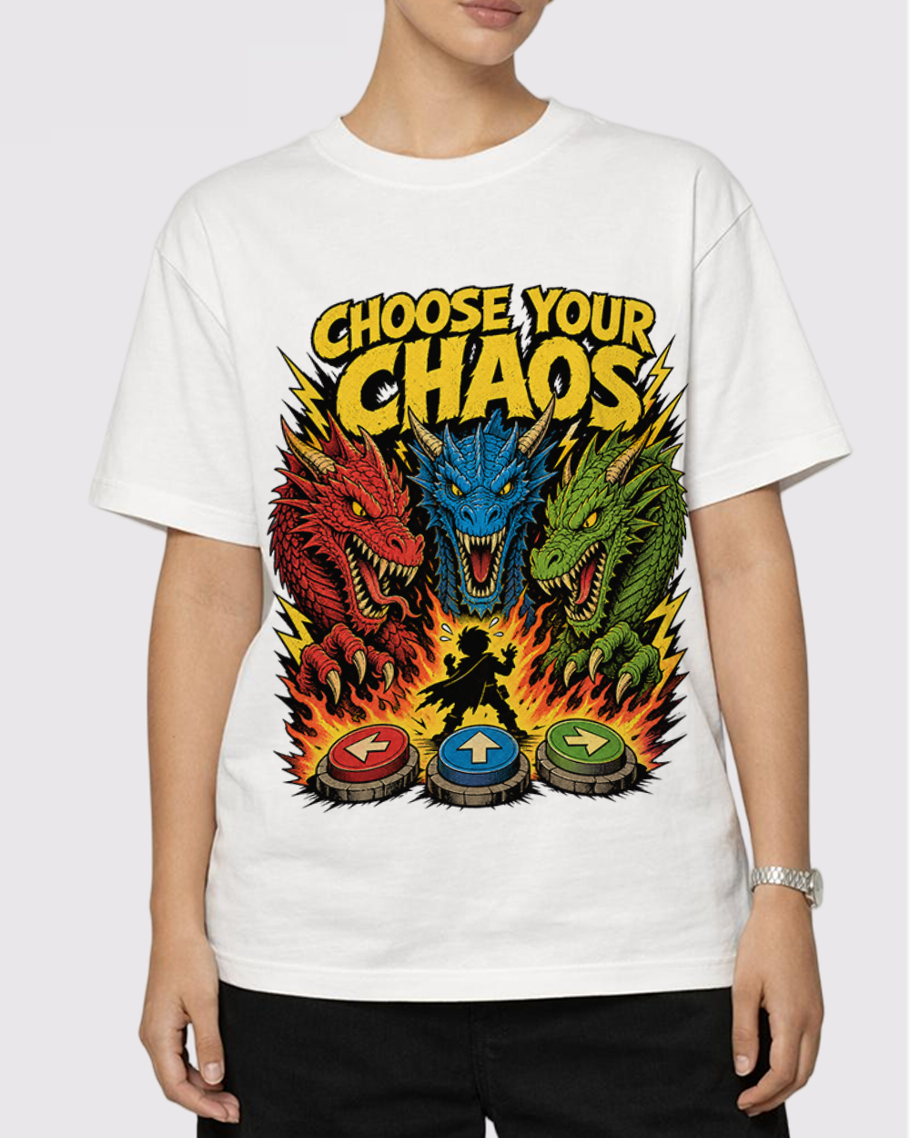 Choose Your Chaos Retro Graphic T-Shirt, primary front view, image 1