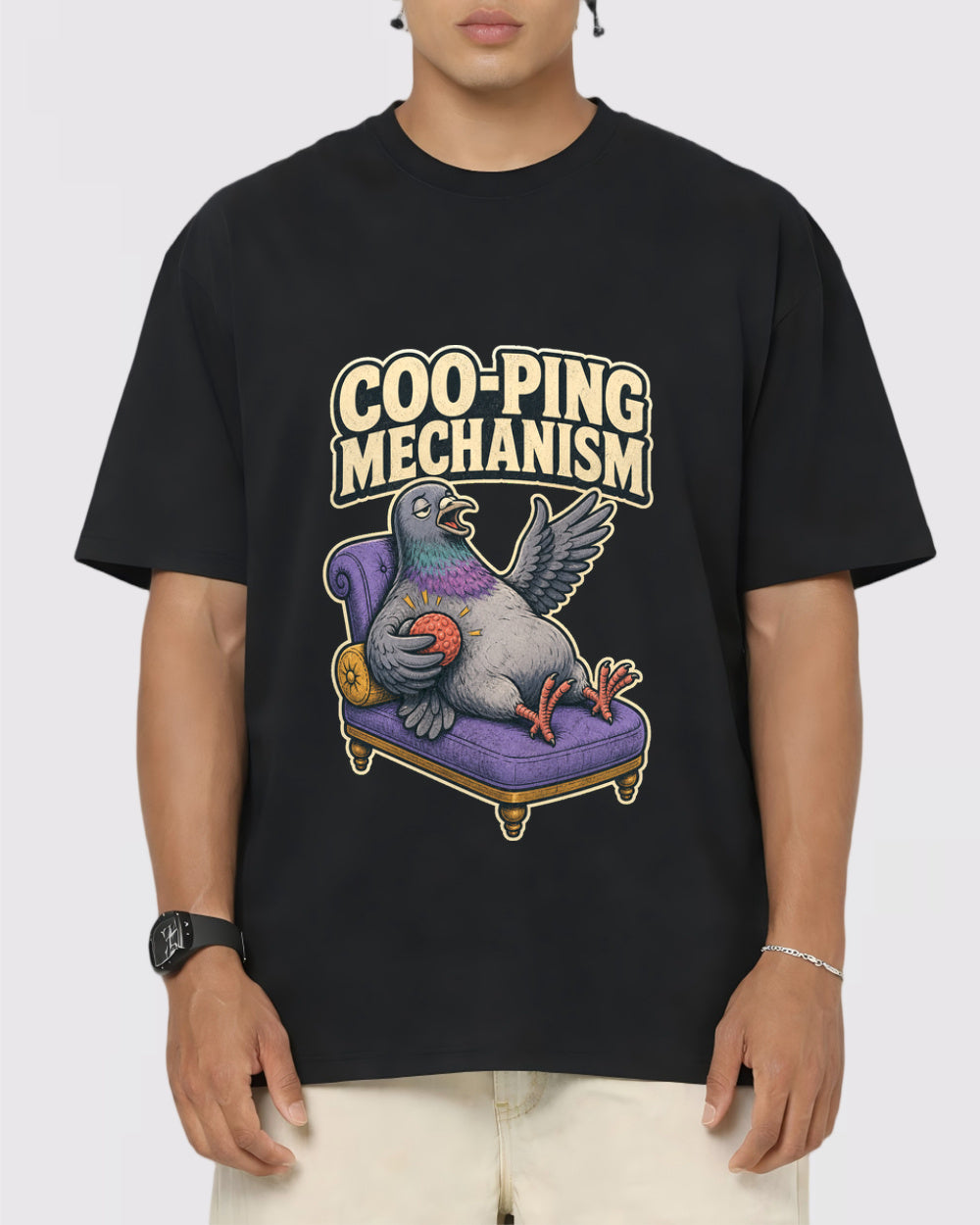 Coo-ping Mechanism Animal Graphic T-Shirt, primary front view, image 1