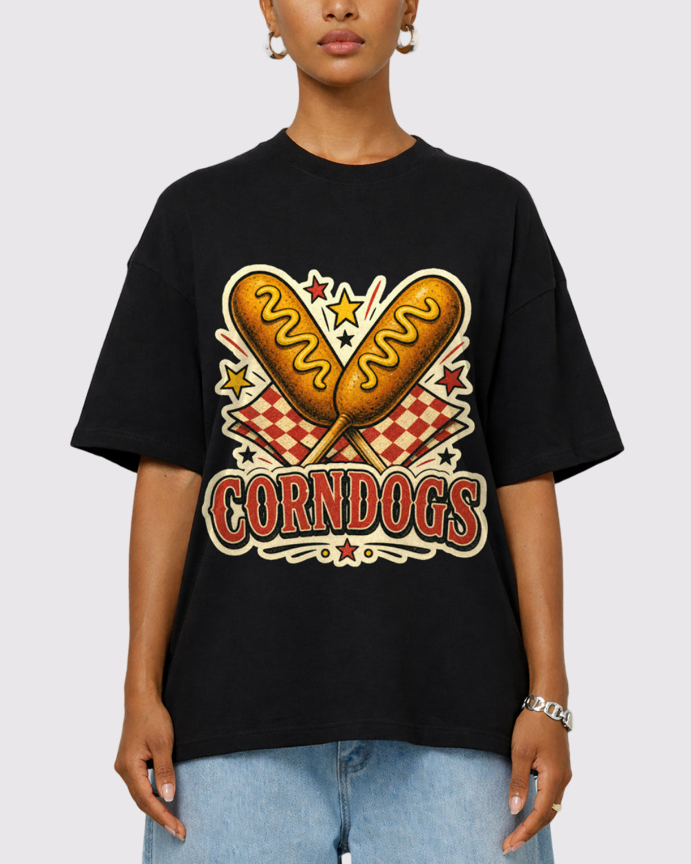 Corn Dogs Food Graphic T-Shirt, primary front view, image 1