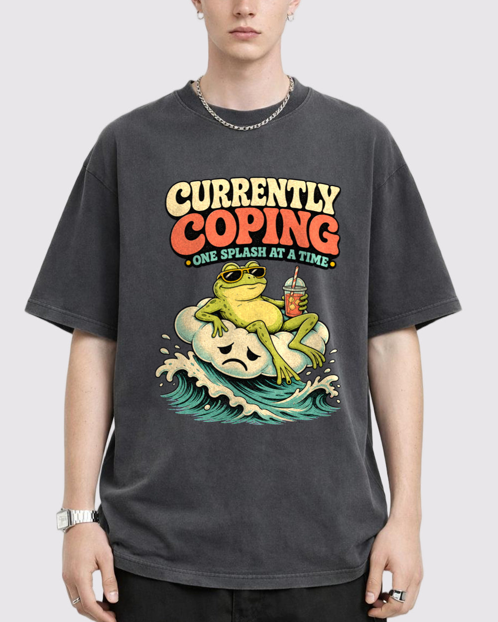 Currently Coping Animal Graphic T-Shirt, primary front view, image 1