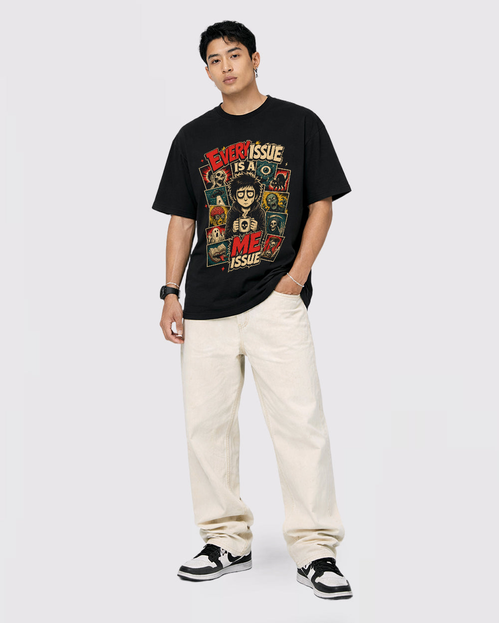 Every Issue Is A Me Issue Funny Graphic T-Shirt, full body fit view, image 2