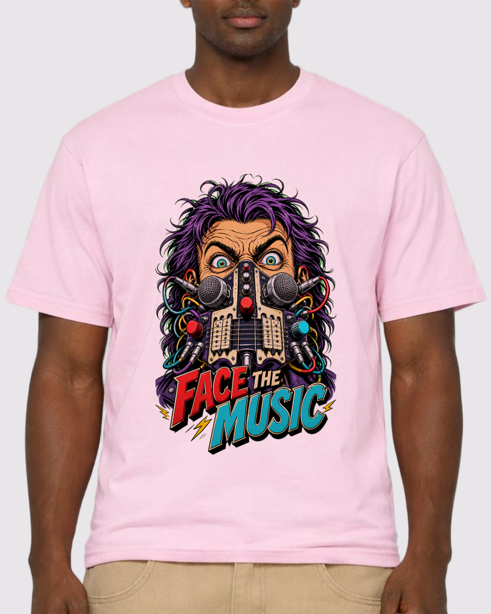 Face the Music Retro Graphic T-Shirt, primary front view, image 1