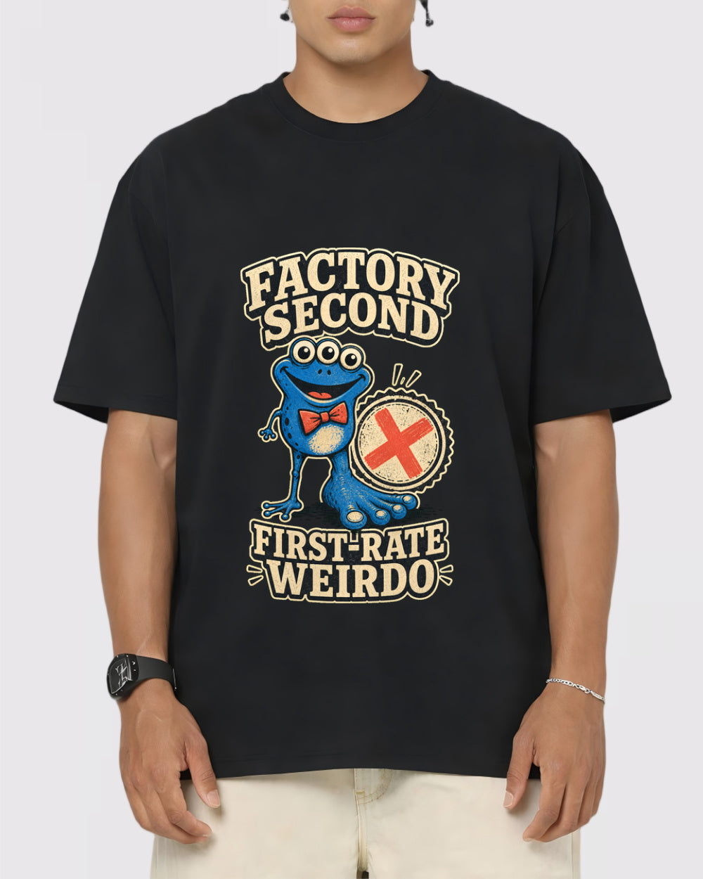 Factory Second, First Rate Weirdo Animal Graphic T-Shirt, primary front view, image 1