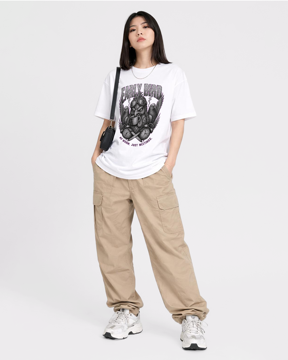 Fairy Hero Retro Graphic T-Shirt, full body fit view, image 2