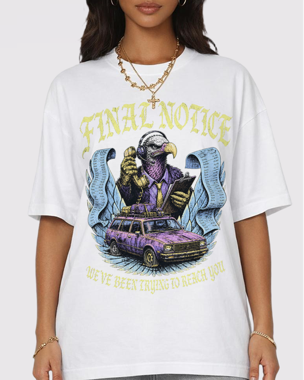 Final Notice Retro Graphic T-Shirt, primary front view, image 1