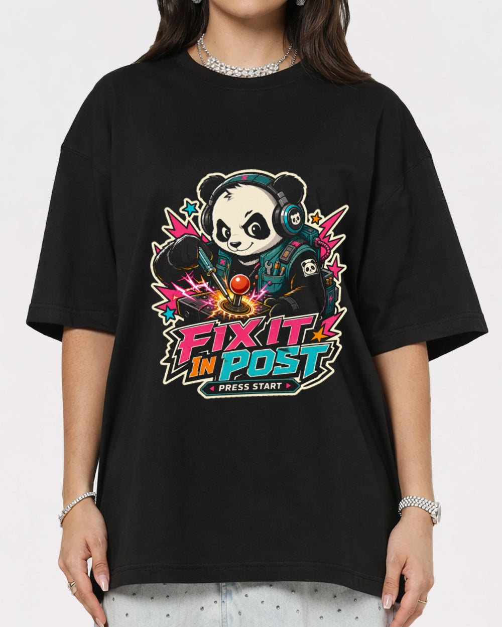 White Fix It in Post Graphic T-Shirt primary front view 1 image