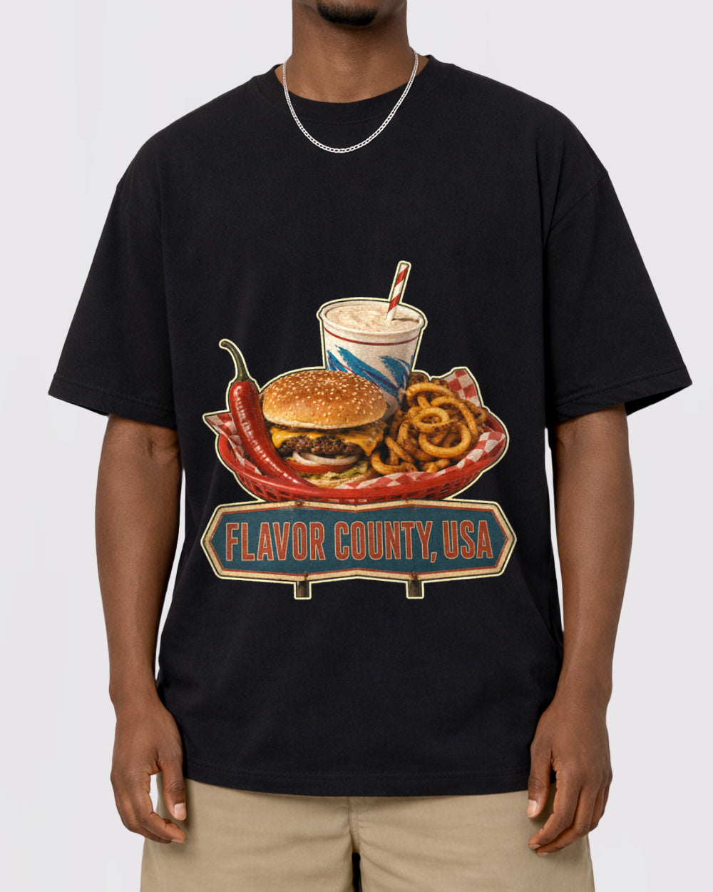 Flavor County USA Food Graphic T-Shirt, primary front view, image 1