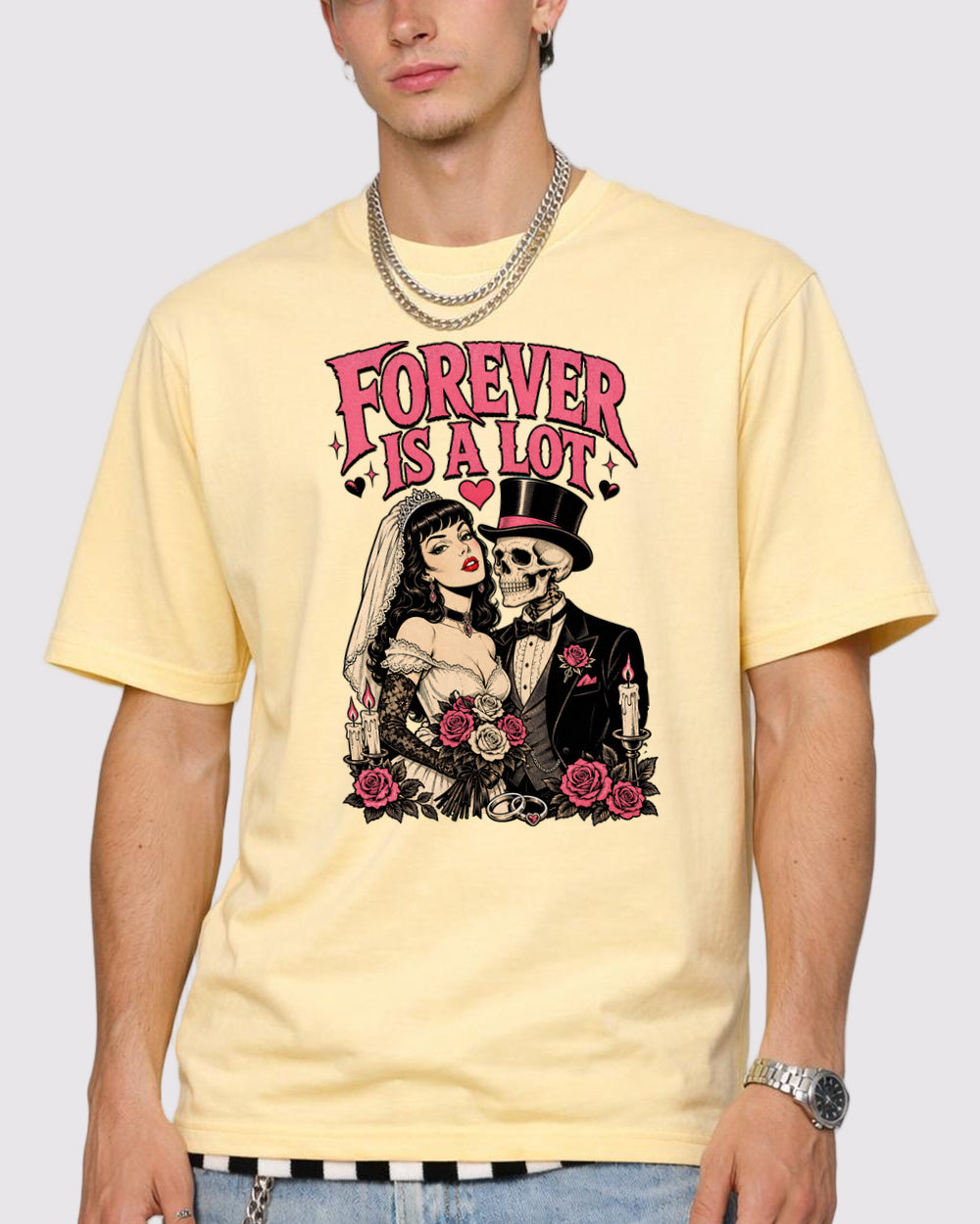 Forever Is A Lot Dark Graphic T-Shirt, primary front view, image 1