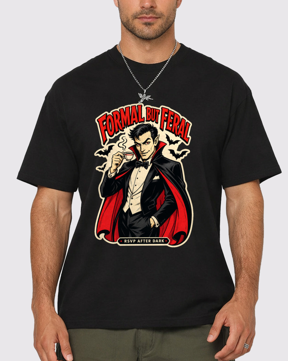 Formalwear, RSVP After Dark Dark Graphic T-Shirt, primary front view, image 1