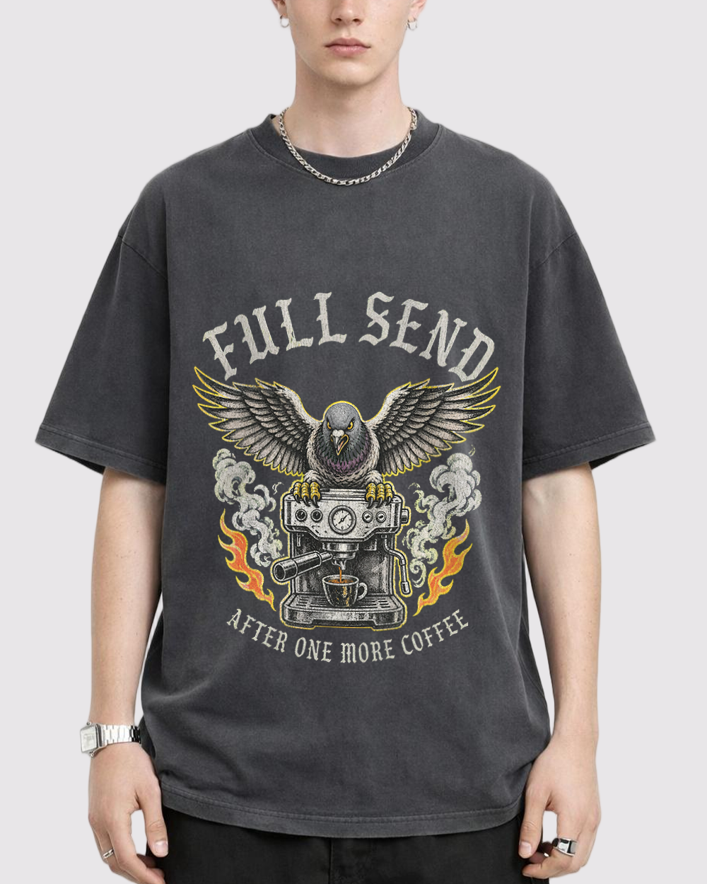 Full Send Retro Graphic T-Shirt, primary front view, image 1