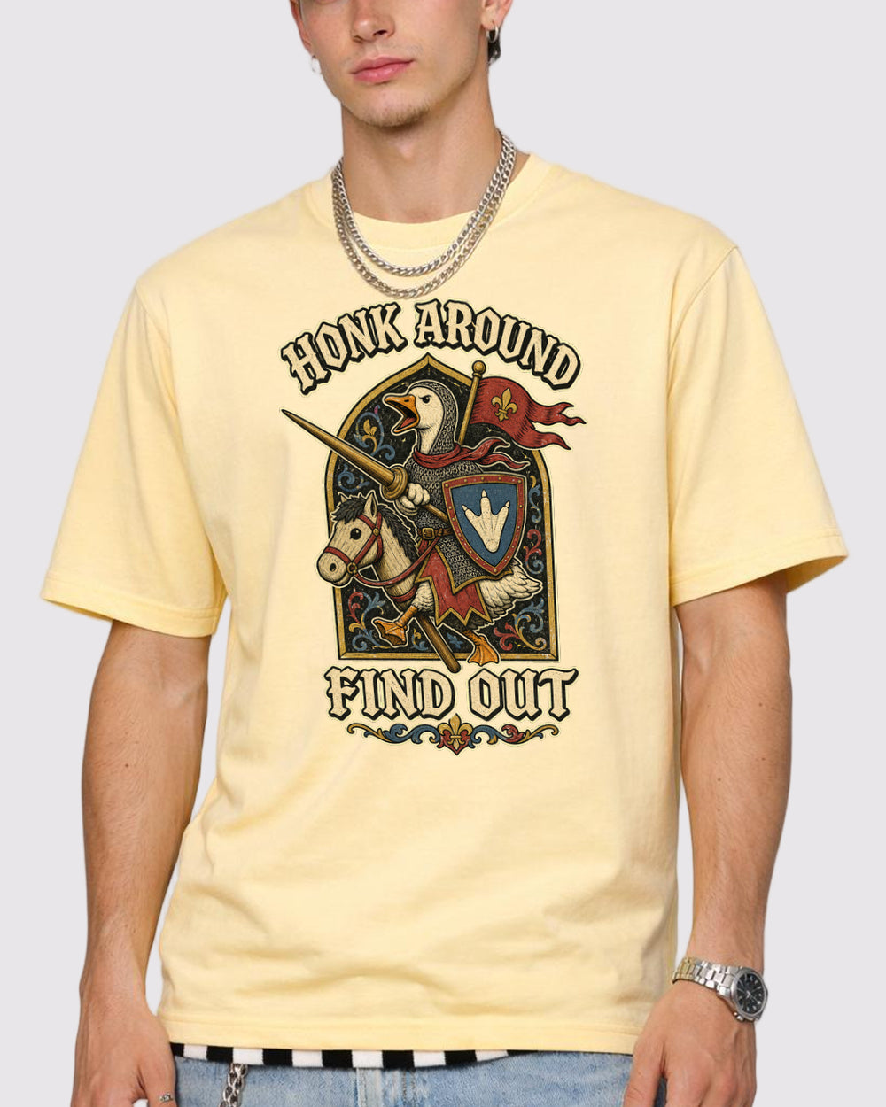 White Funk Around Find Out Graphic T-Shirt primary front view 1 image