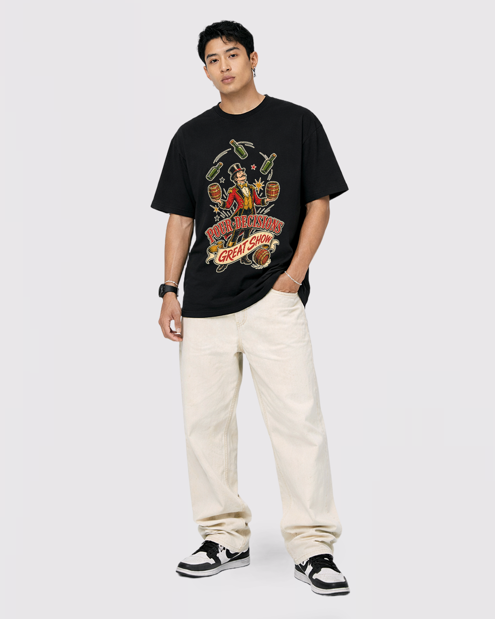 Great Show Retro Graphic T-Shirt, full body fit view, image 2