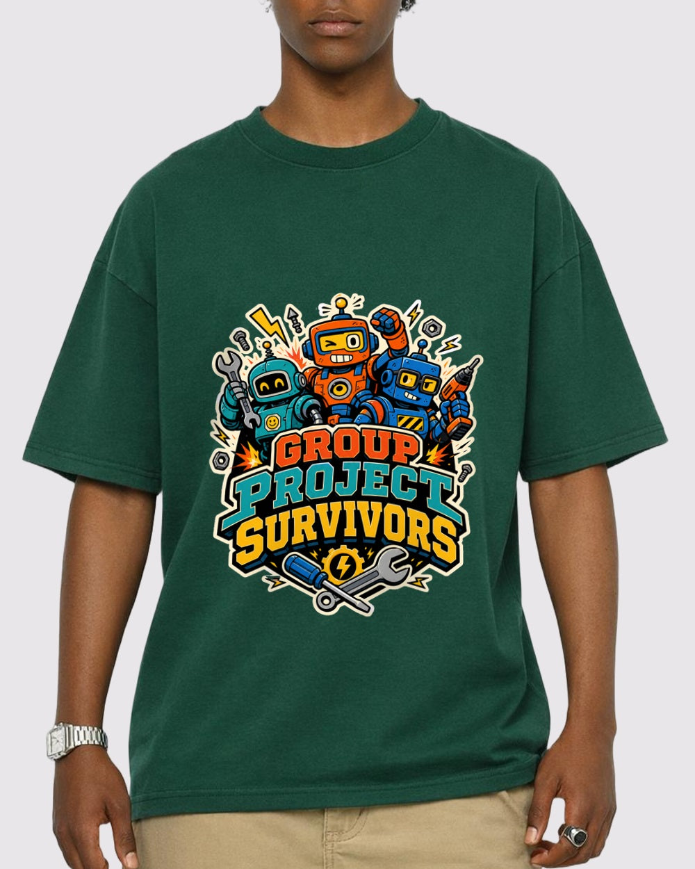 Group Project Survivors Gaming Graphic T-Shirt, primary front view, image 1