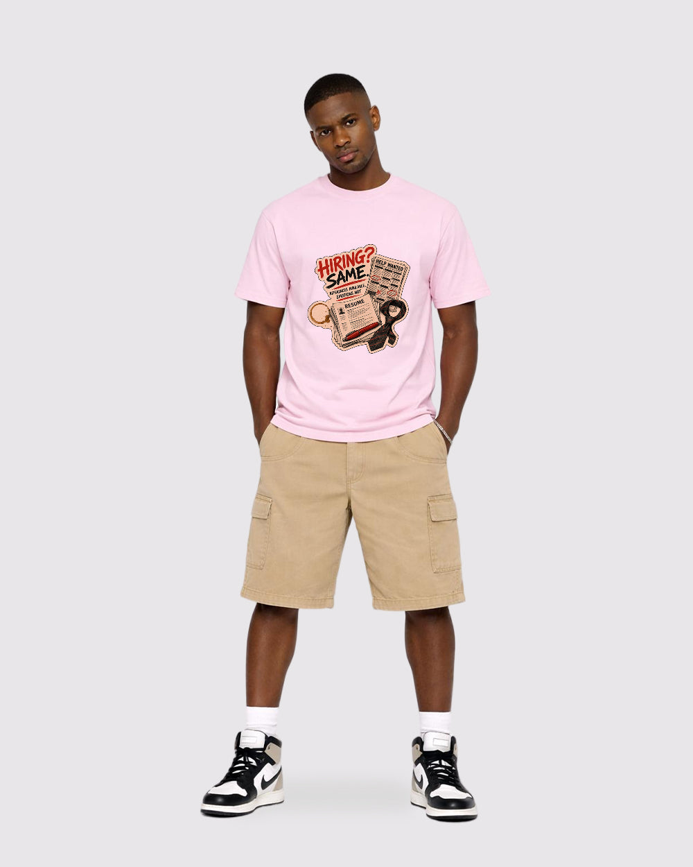 Hiring? Same References Pop Culture Graphic T-Shirt, full body fit view, image 2