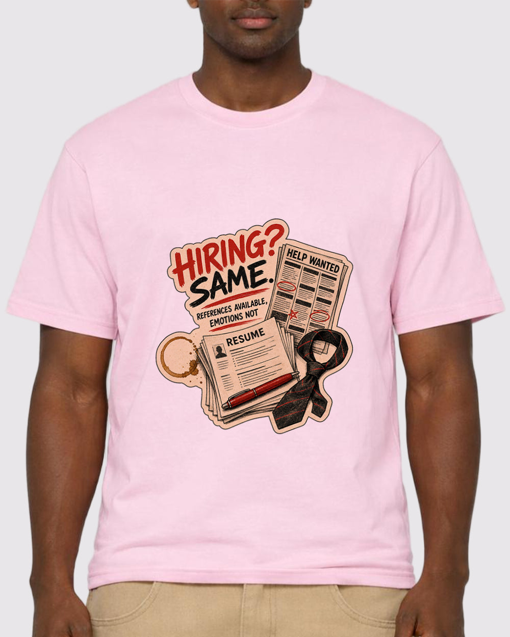 Hiring? Same References Pop Culture Graphic T-Shirt, primary front view, image 1