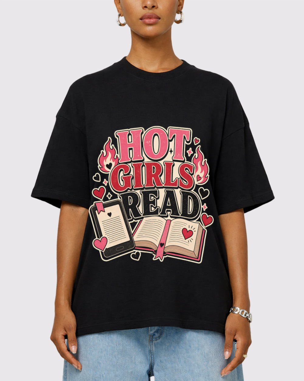 Hot Girls Funny Graphic T-Shirt, primary front view, image 1
