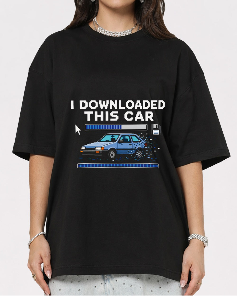 I Downloaded This Car Gaming Graphic T-Shirt, primary front view, image 1