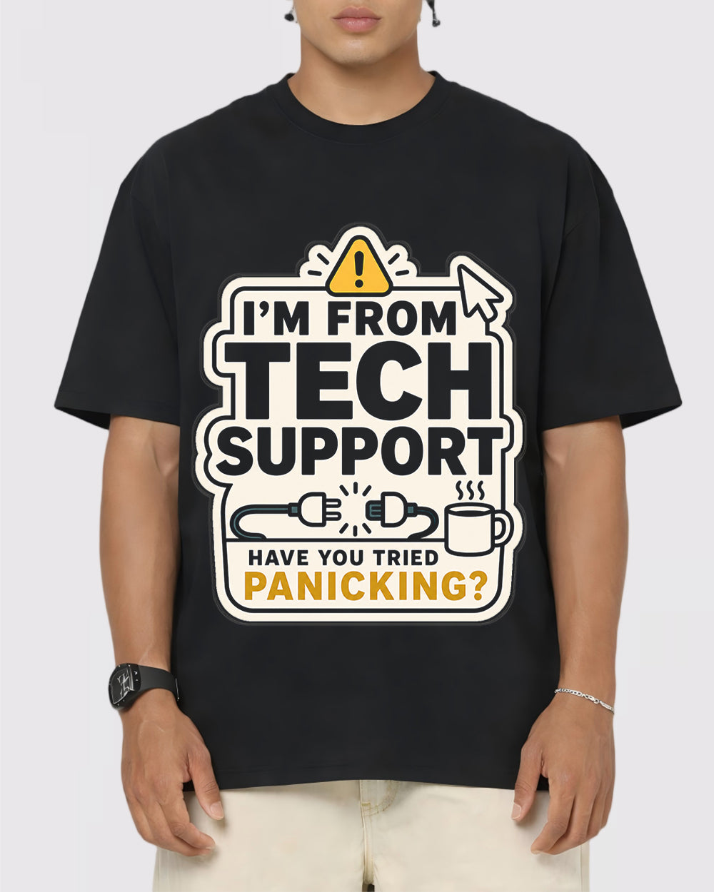 I'm From Tech Support Pop Culture Graphic T-Shirt, primary front view, image 1