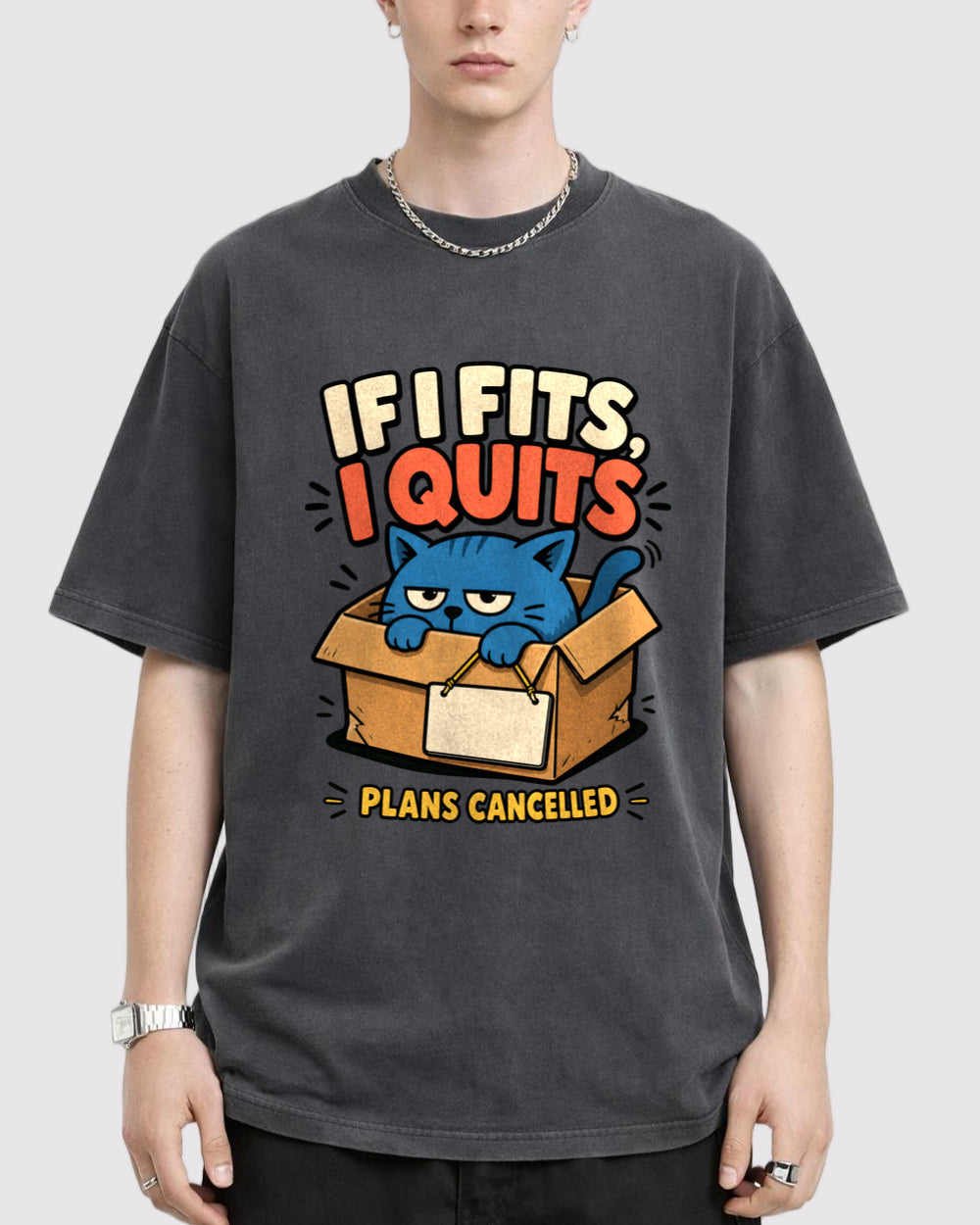 If It Fits, I Quits Animal Graphic T-Shirt, primary front view, image 1