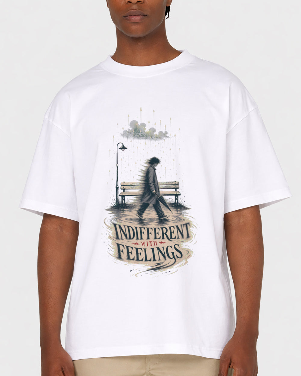 Indifferent Feelings Funny Graphic T-Shirt, primary front view, image 1