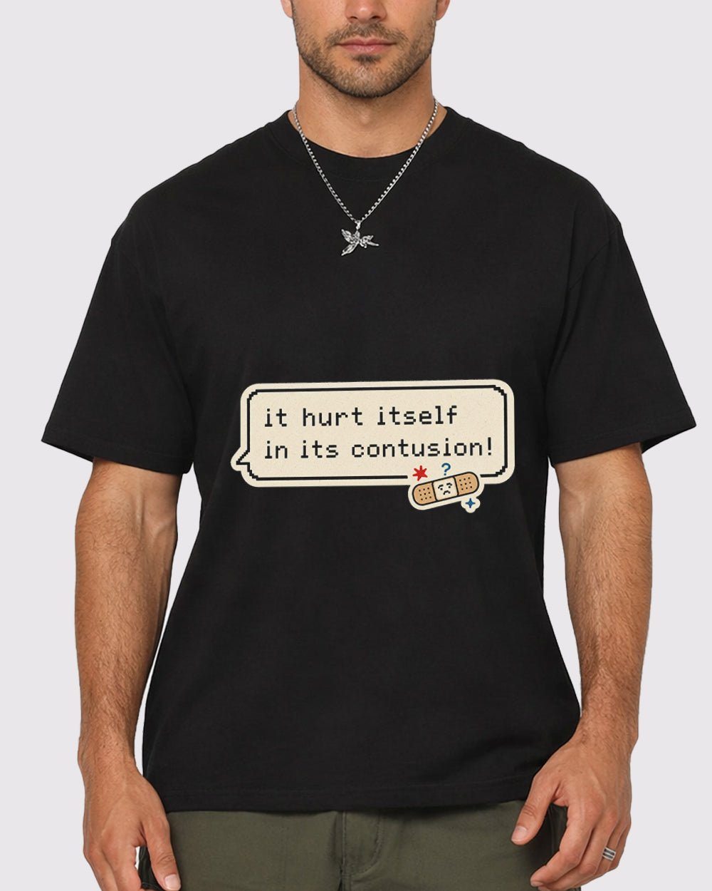 It Hurt Itself In Its Contusion Pop Culture Graphic T-Shirt, primary front view, image 1