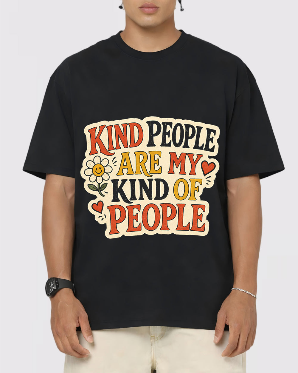 Kind People Are My Kind of People Pop Culture Graphic T-Shirt, primary front view, image 1