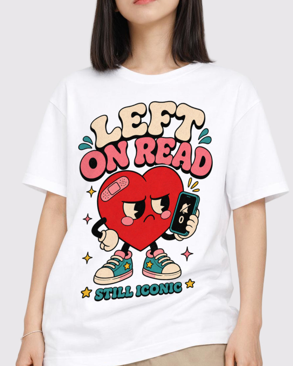 Left On Read, Still Iconic Funny Graphic T-Shirt, primary front view, image 1