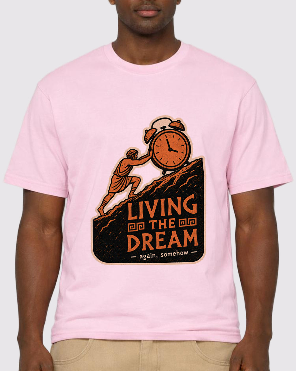 Living the Dream Pop Culture Graphic T-Shirt, primary front view, image 1