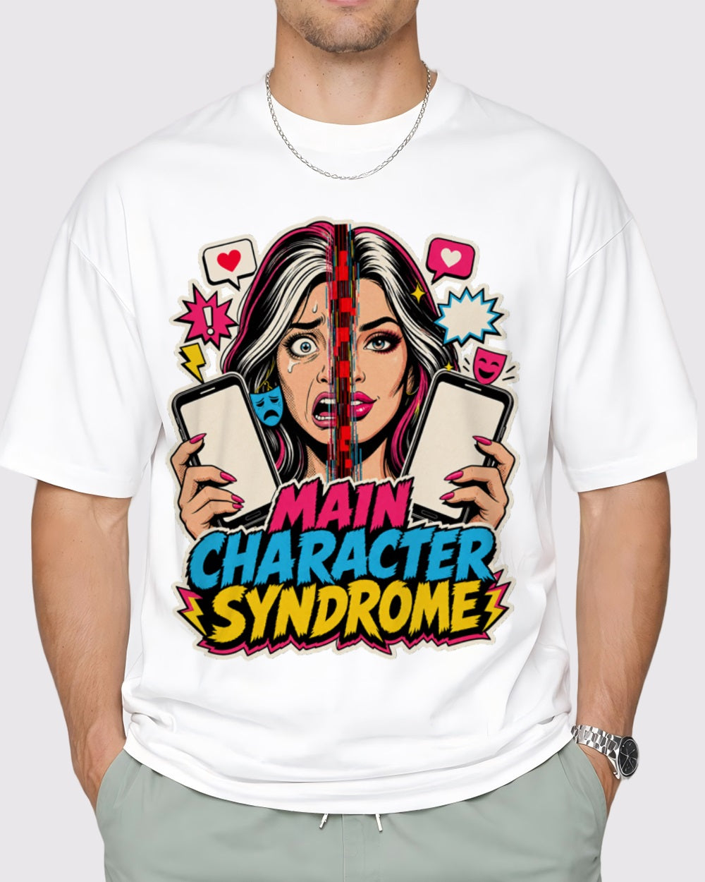 Main Character Syndrome Streetwear Graphic T-Shirt, primary front view, image 1