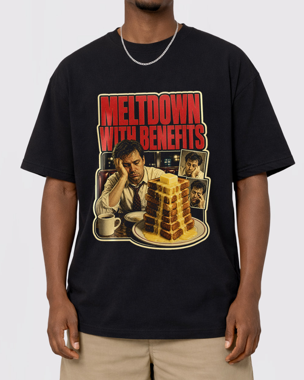 Meltdown With Benefits Pop Culture Graphic T-Shirt, primary front view, image 1