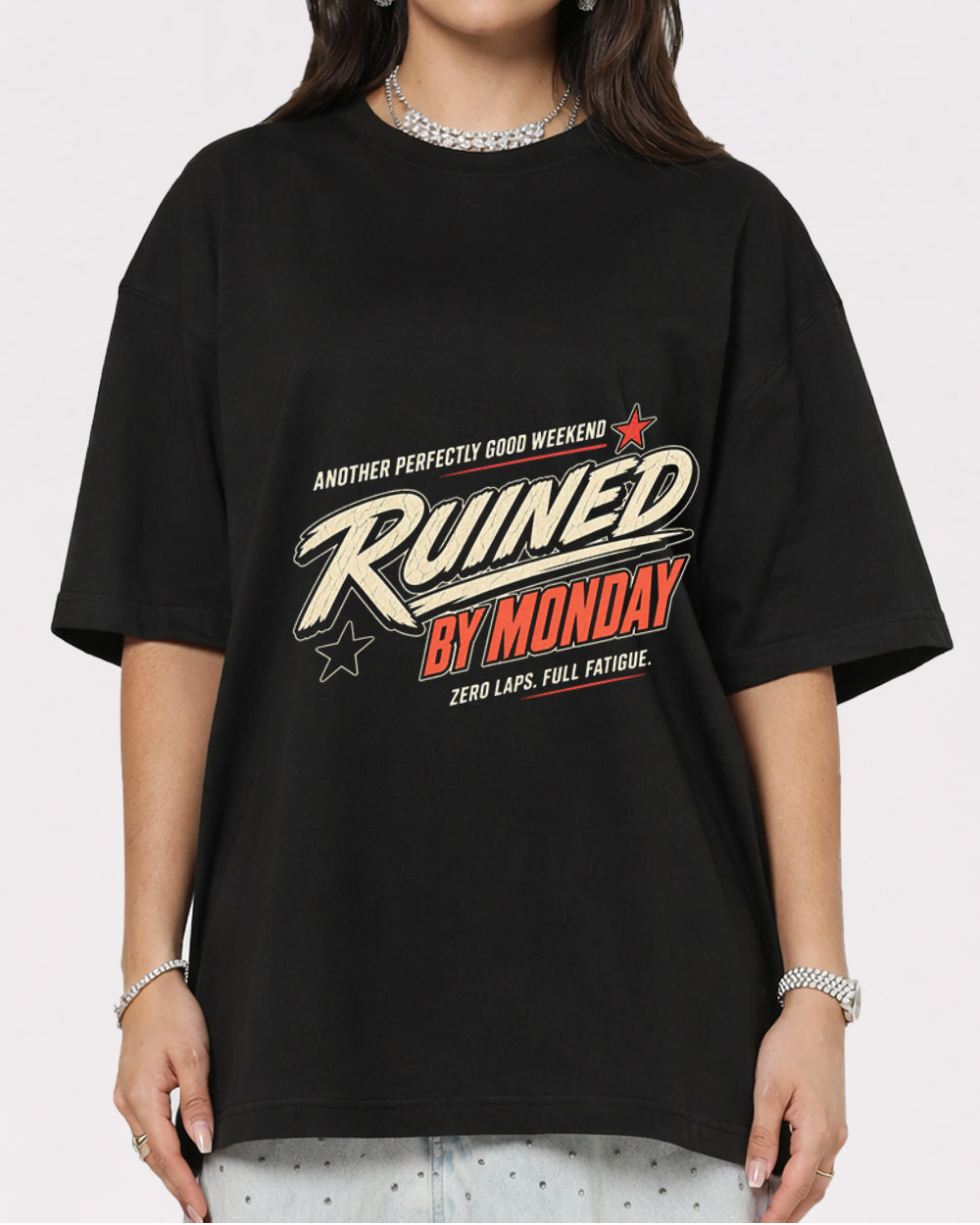 Monday Ruined Another Weekend Pop Culture Graphic T-Shirt, primary front view, image 1
