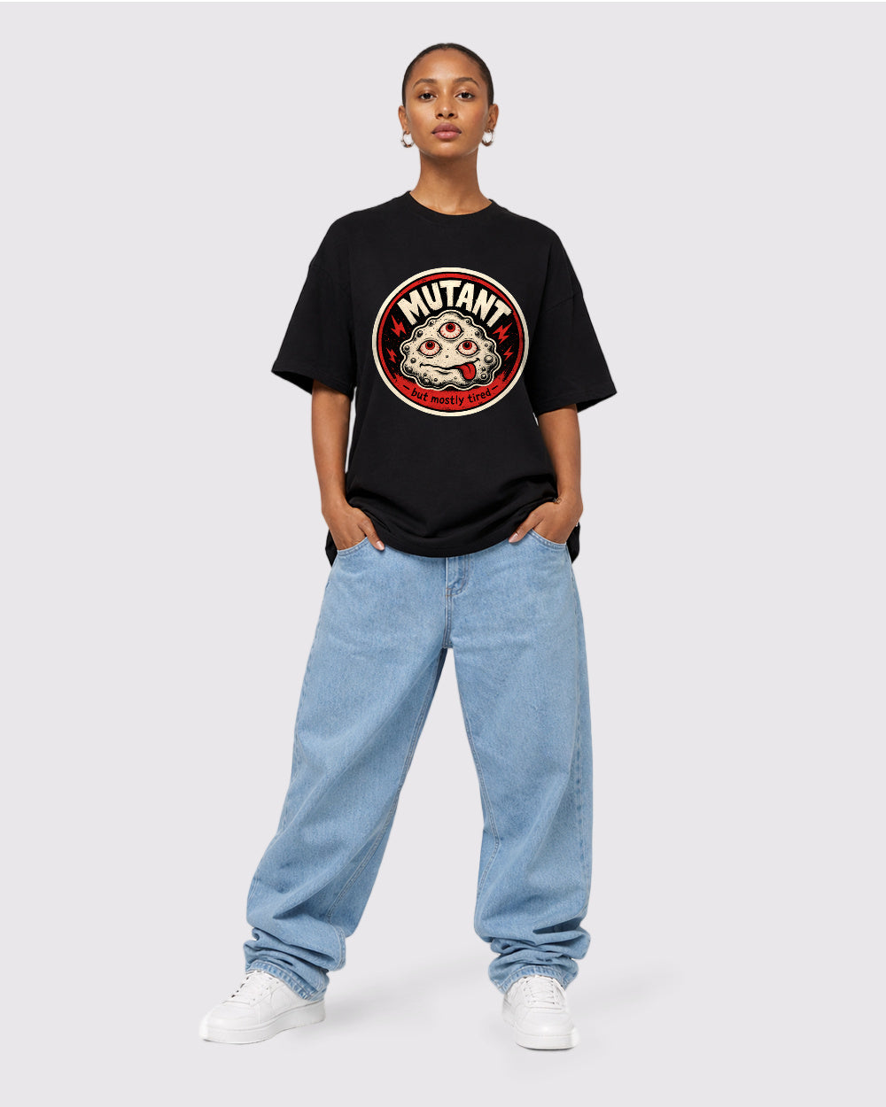 Mutant Society Dark Graphic T-Shirt, full body fit view, image 2